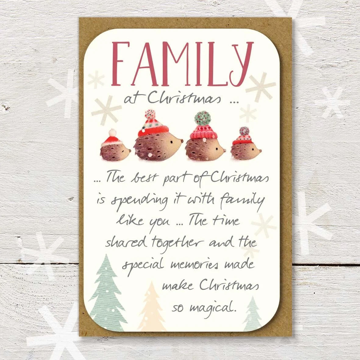 MINI KEEPSAKE - Family - Christmas Blank Mini Card - Ginger Betty