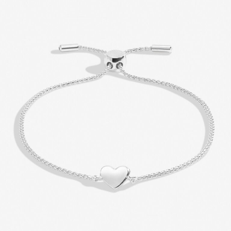 Joma Jewellery - Mini Heart Charm Silver Slider Bracelet