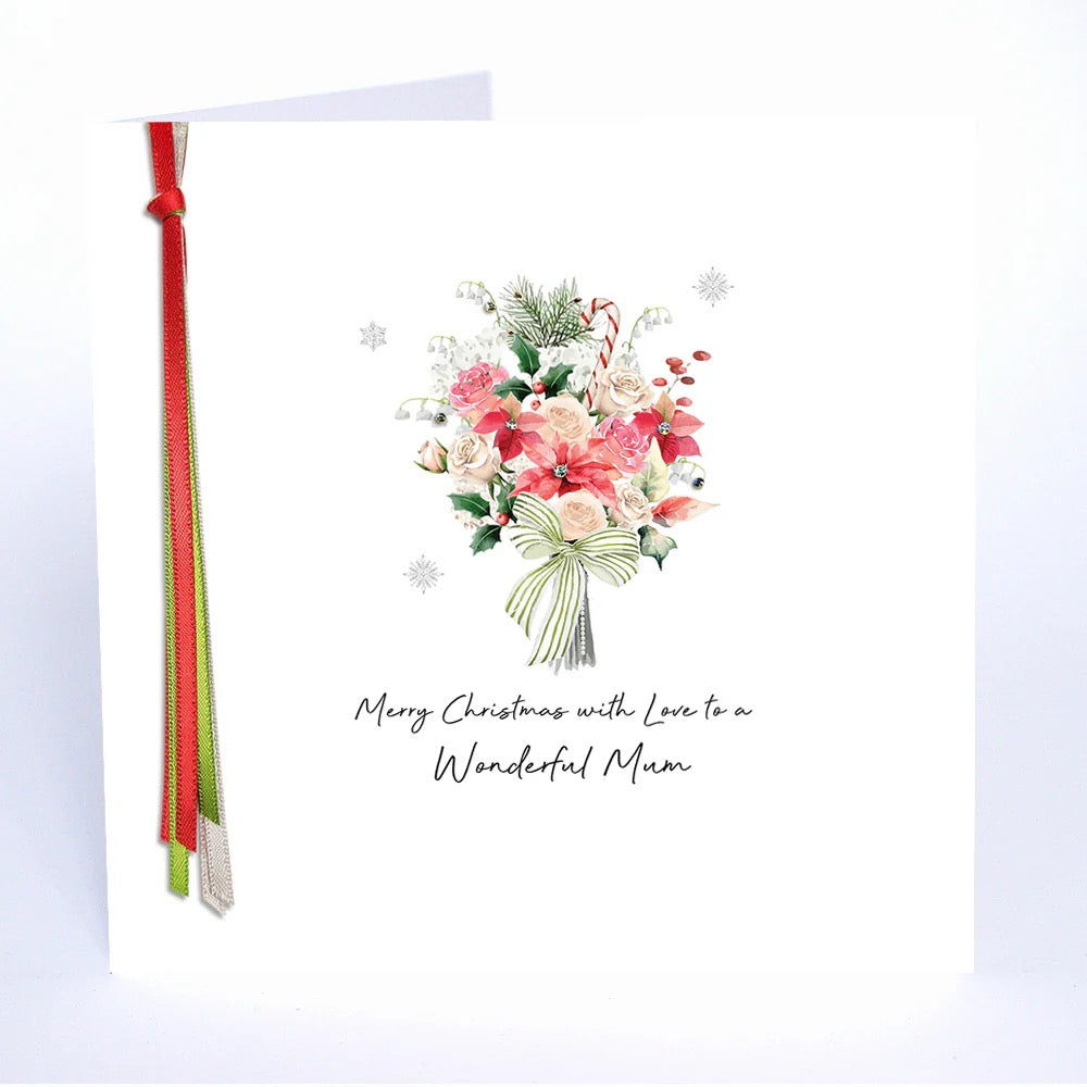 Five Dollar Shake - Wonderful Mum Festive Bouquet - Christmas Card