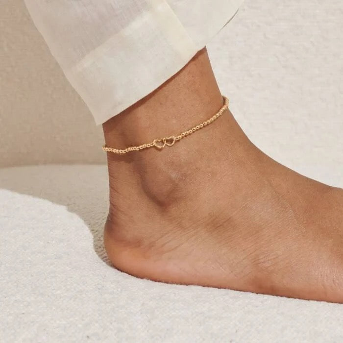 Joma Jewellery - Gold Linked Heart Stretch Anklet