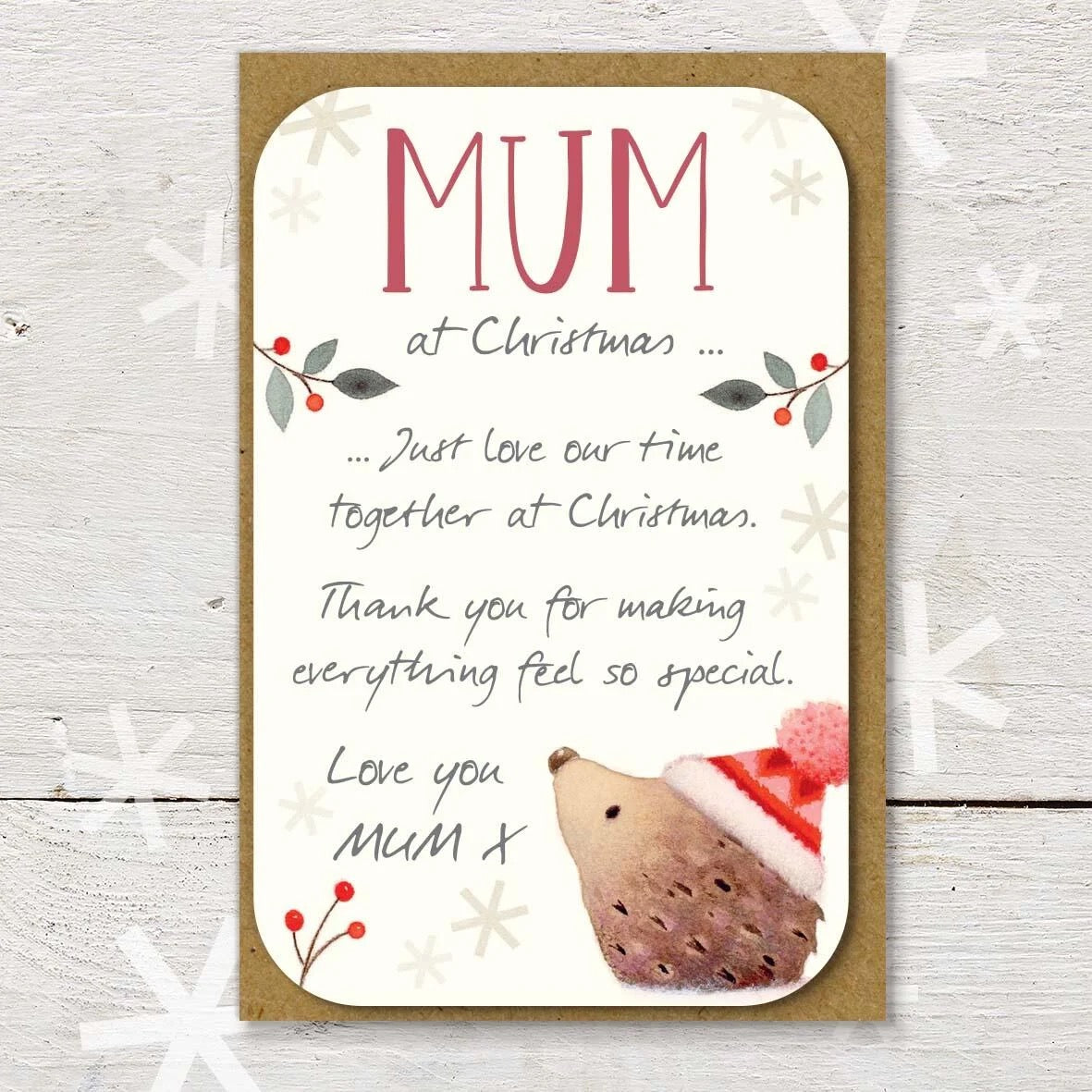 MINI KEEPSAKE - Mum - Christmas Blank Mini Card - Ginger Betty
