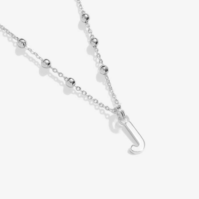 Joma Jewellery Alphabet - A Little - J - Silver Plated Necklace