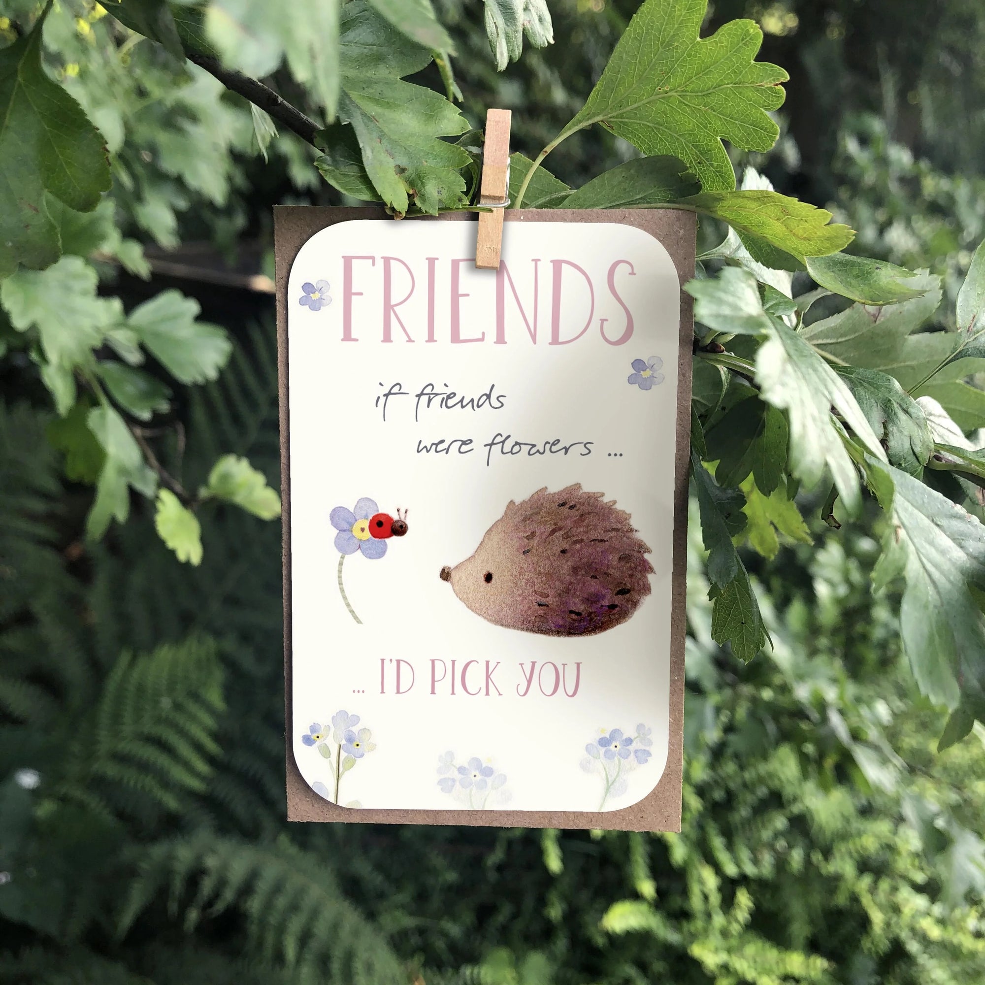 MINI KEEPSAKE - Friends Flowers - Blank Mini Card - Ginger Betty