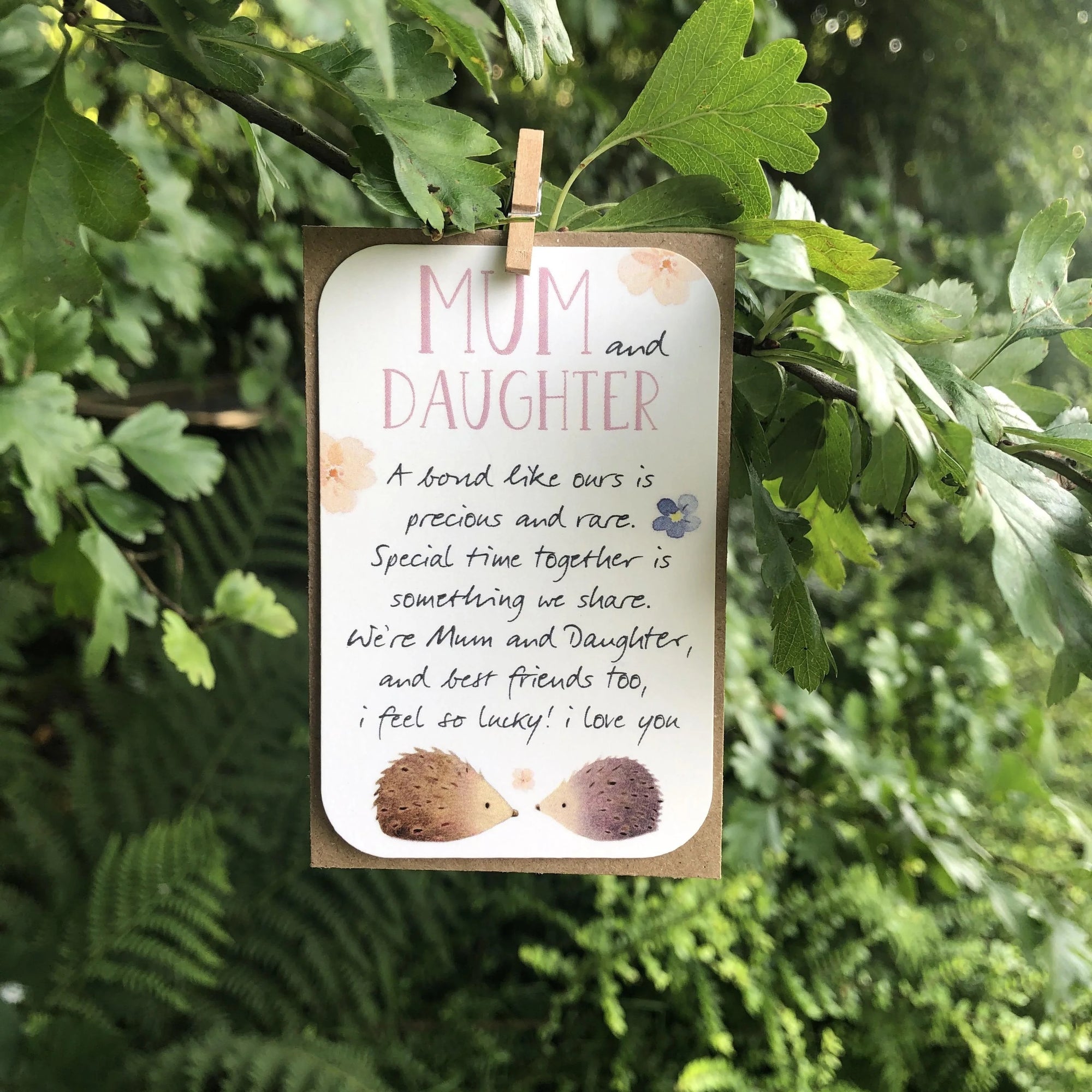 MINI KEEPSAKE - Mum & Daughter - Blank Mini Card - Ginger Betty