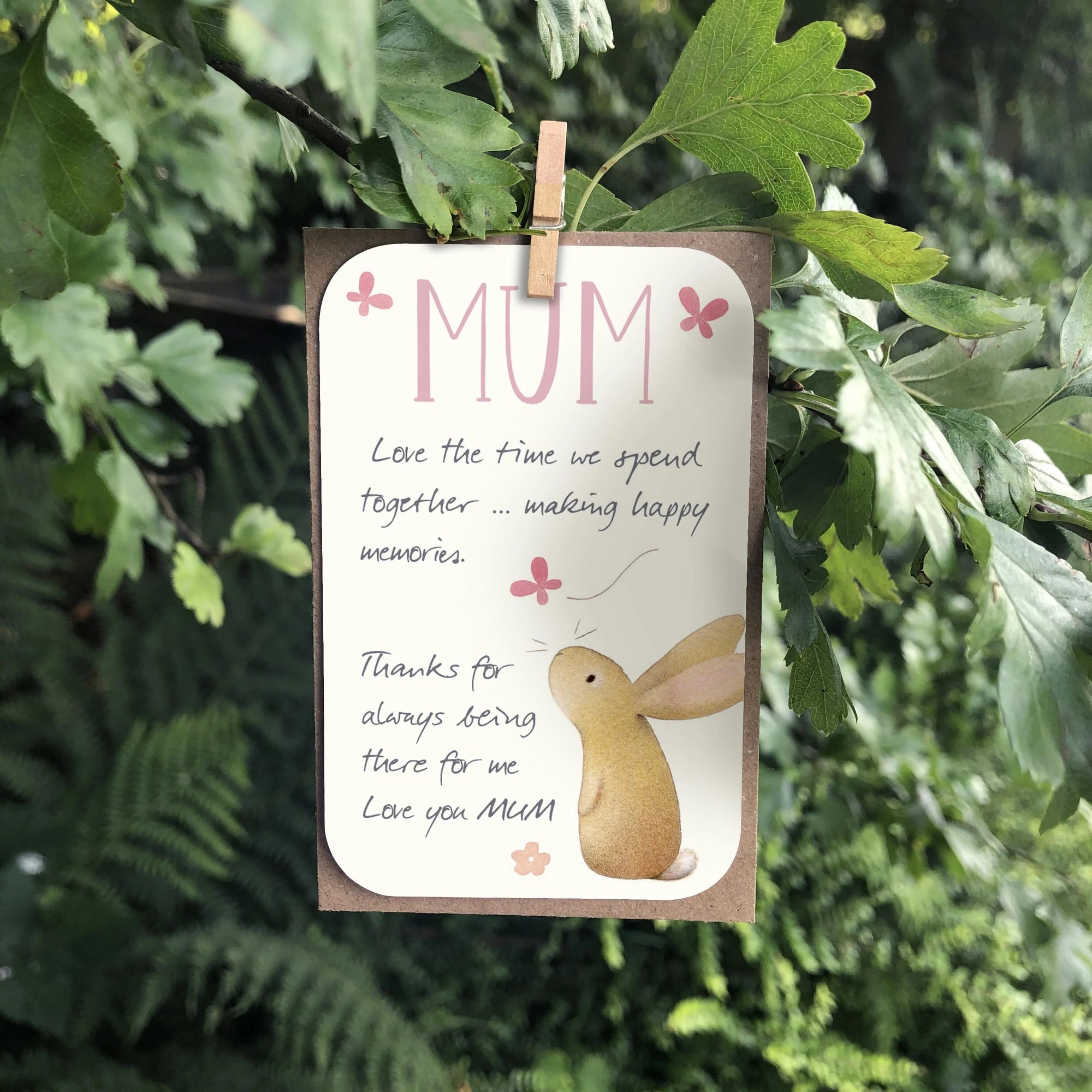MINI KEEPSAKE - Mum (Rabbit) - Blank Mini Card - Ginger Betty
