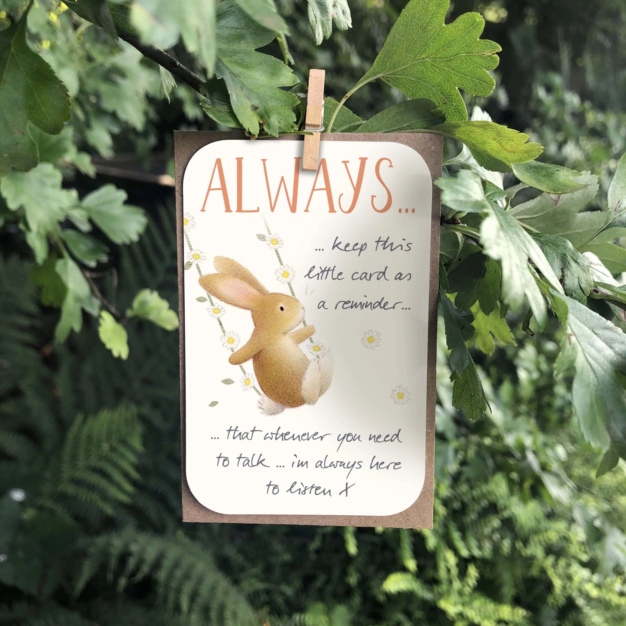 MINI KEEPSAKE - Always Here to Listen - Blank Mini Card - Ginger Betty