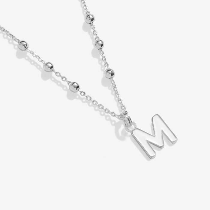 Joma Jewellery Alphabet - A Little - M - Silver Plated Necklace
