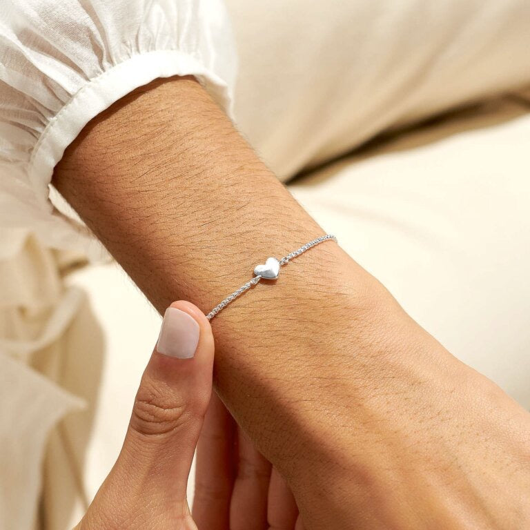 Joma Jewellery - Mini Heart Charm Silver Slider Bracelet