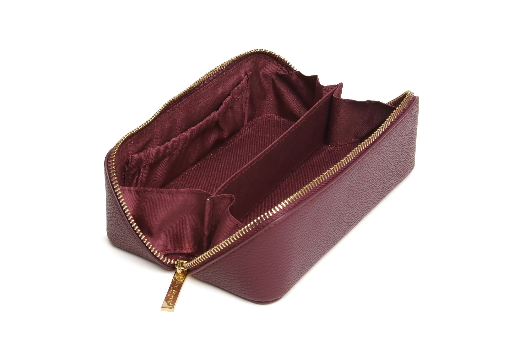 Alice Wheeler Slim Small Train Make-Up Case - Berry