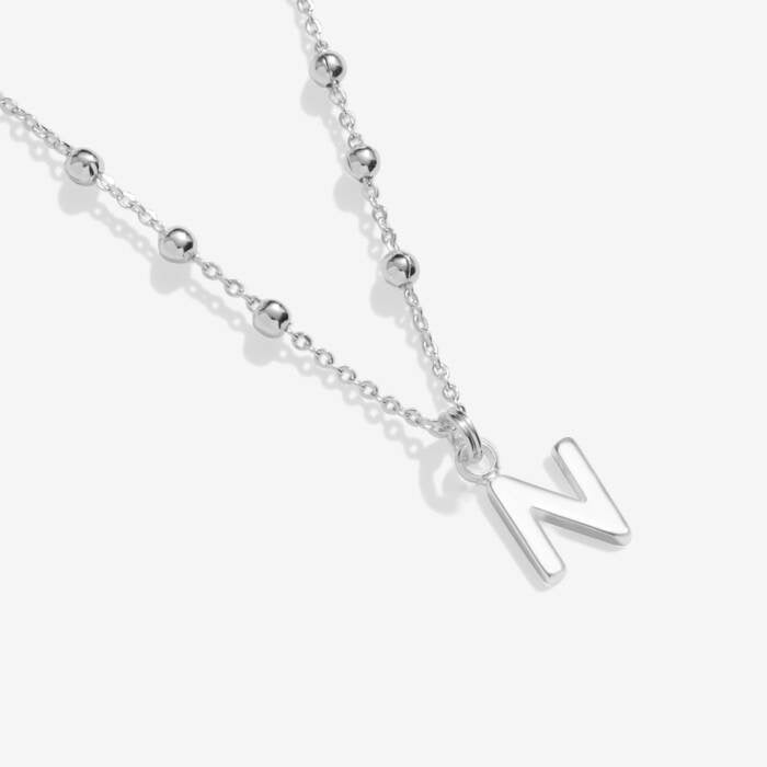 Joma Jewellery Alphabet - A Little - N - Silver Plated Necklace