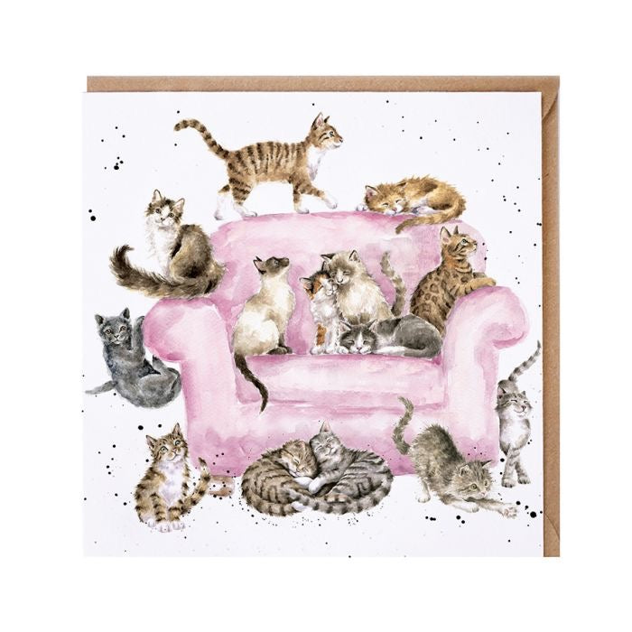 'Cattitude' Cat Blank Card - Wrendale Designs