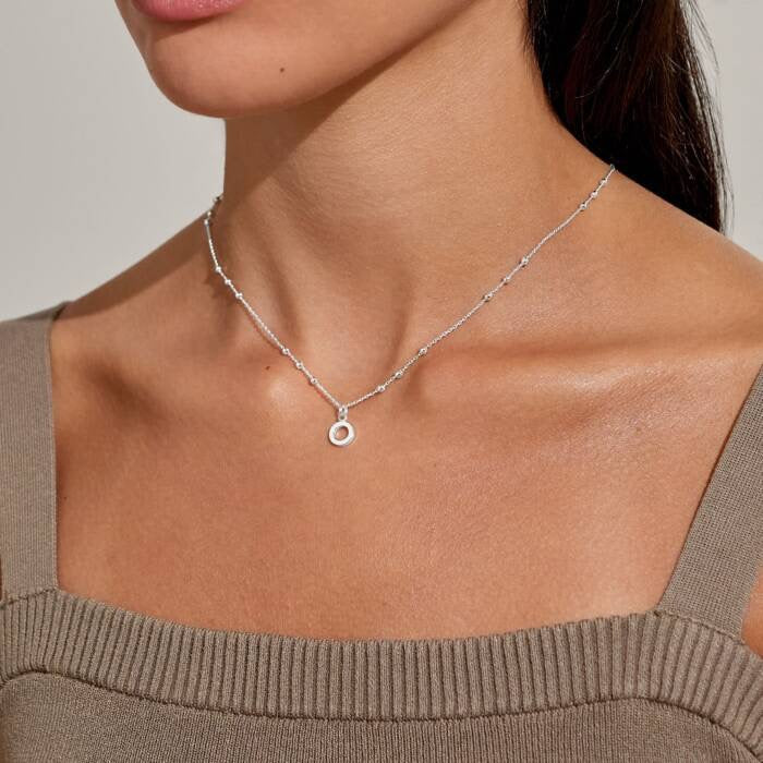 Joma Jewellery Alphabet - A Little - O - Silver Plated Necklace