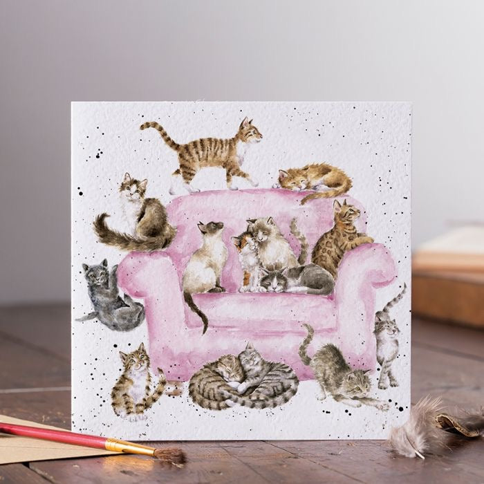'Cattitude' Cat Blank Card - Wrendale Designs