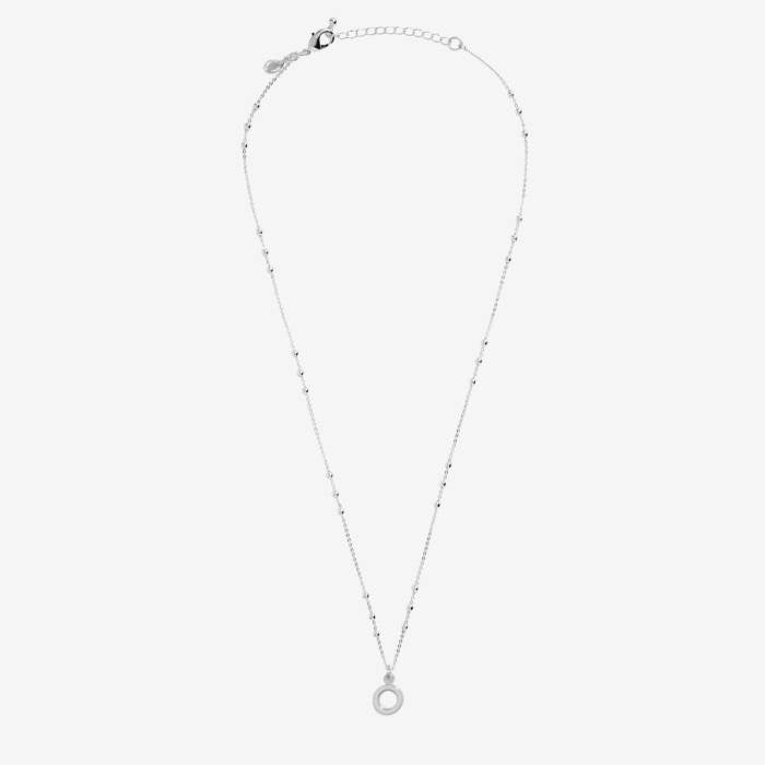 Joma Jewellery Alphabet - A Little - O - Silver Plated Necklace