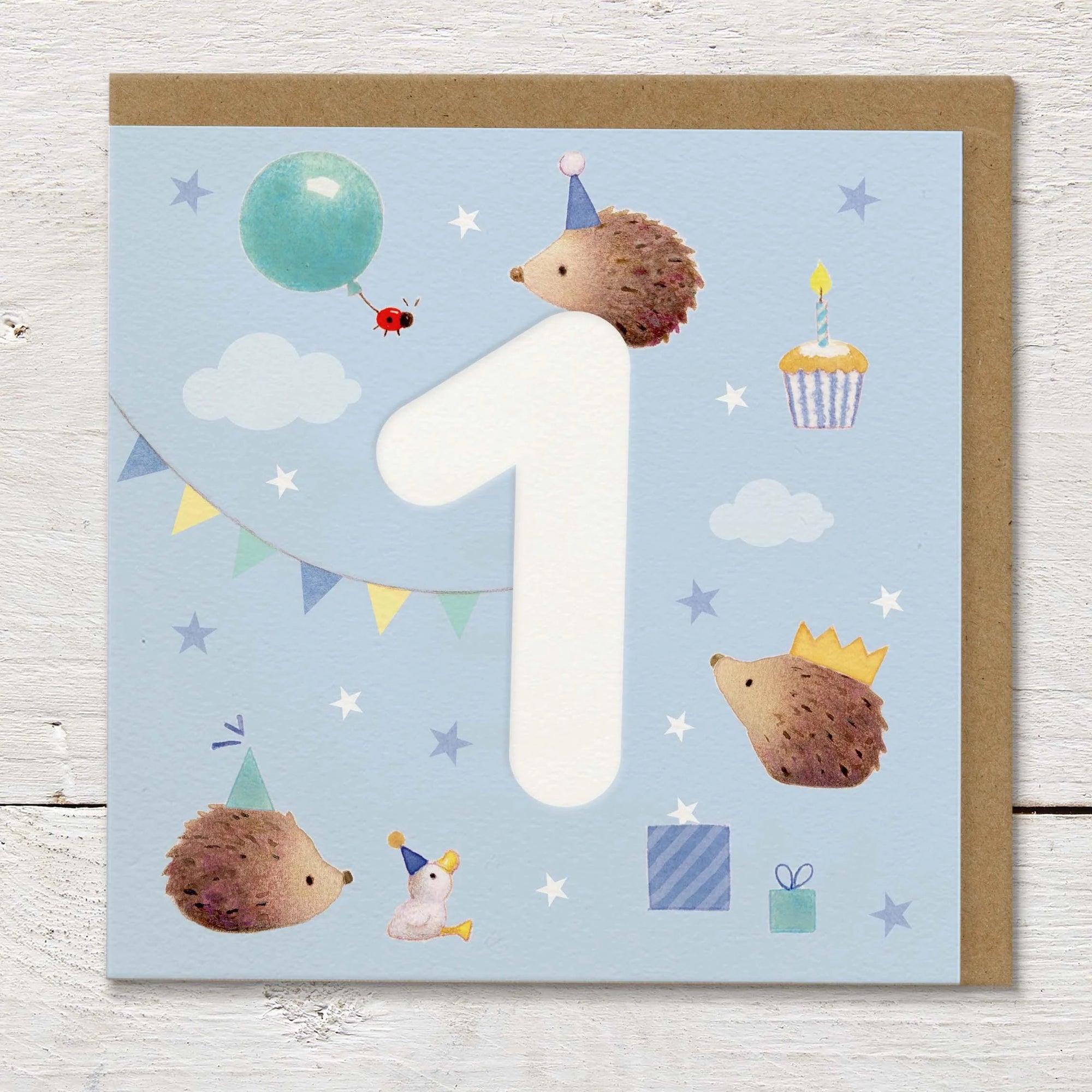 Ginger Betty - Baby Boy 1st Birthday Card