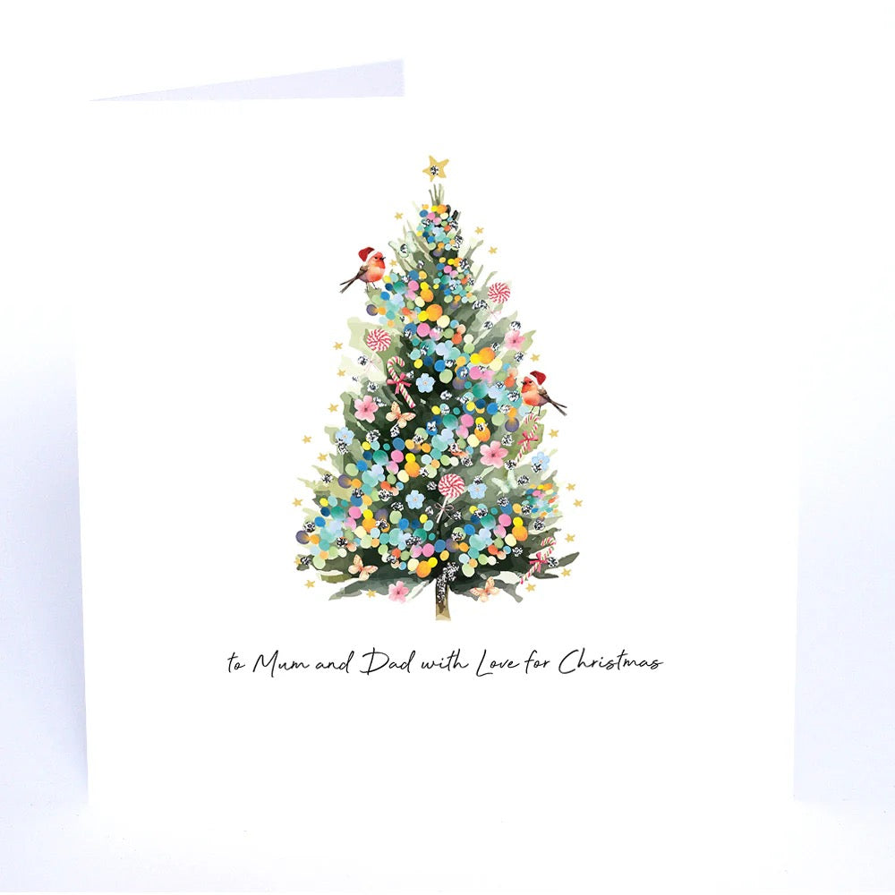 Five Dollar Shake - Mum & Dad Colourful Christmas Tree - Christmas Card