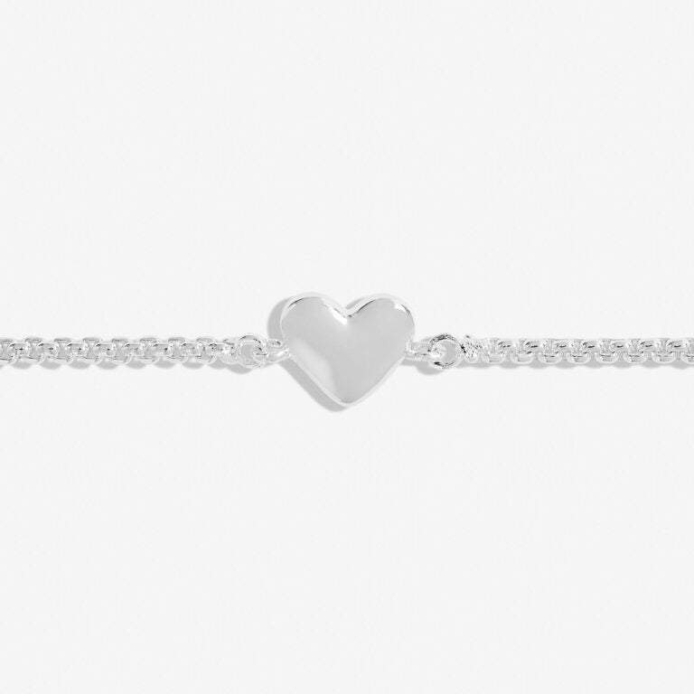 Joma Jewellery - Mini Heart Charm Silver Slider Bracelet