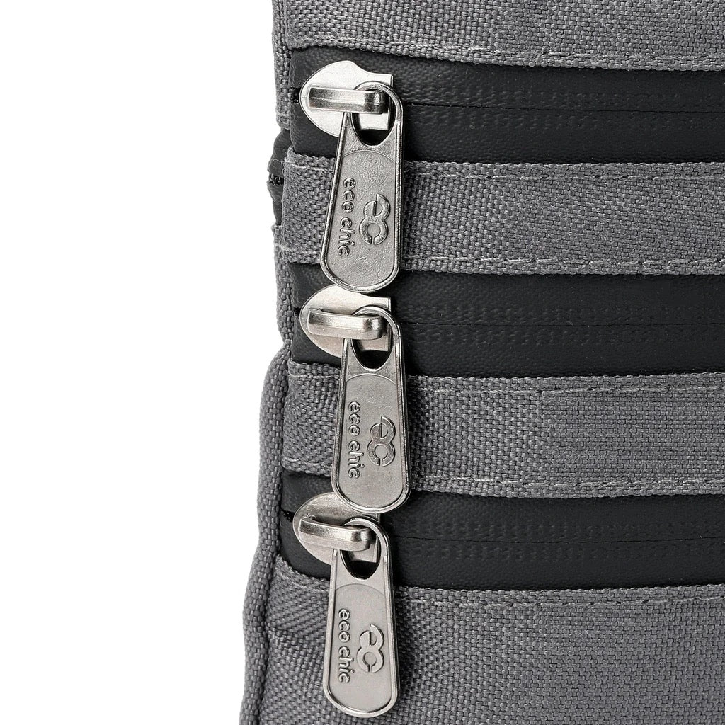 Eco Chic Recycled Phone Canvas Crossbody Bag - Carbon Grey