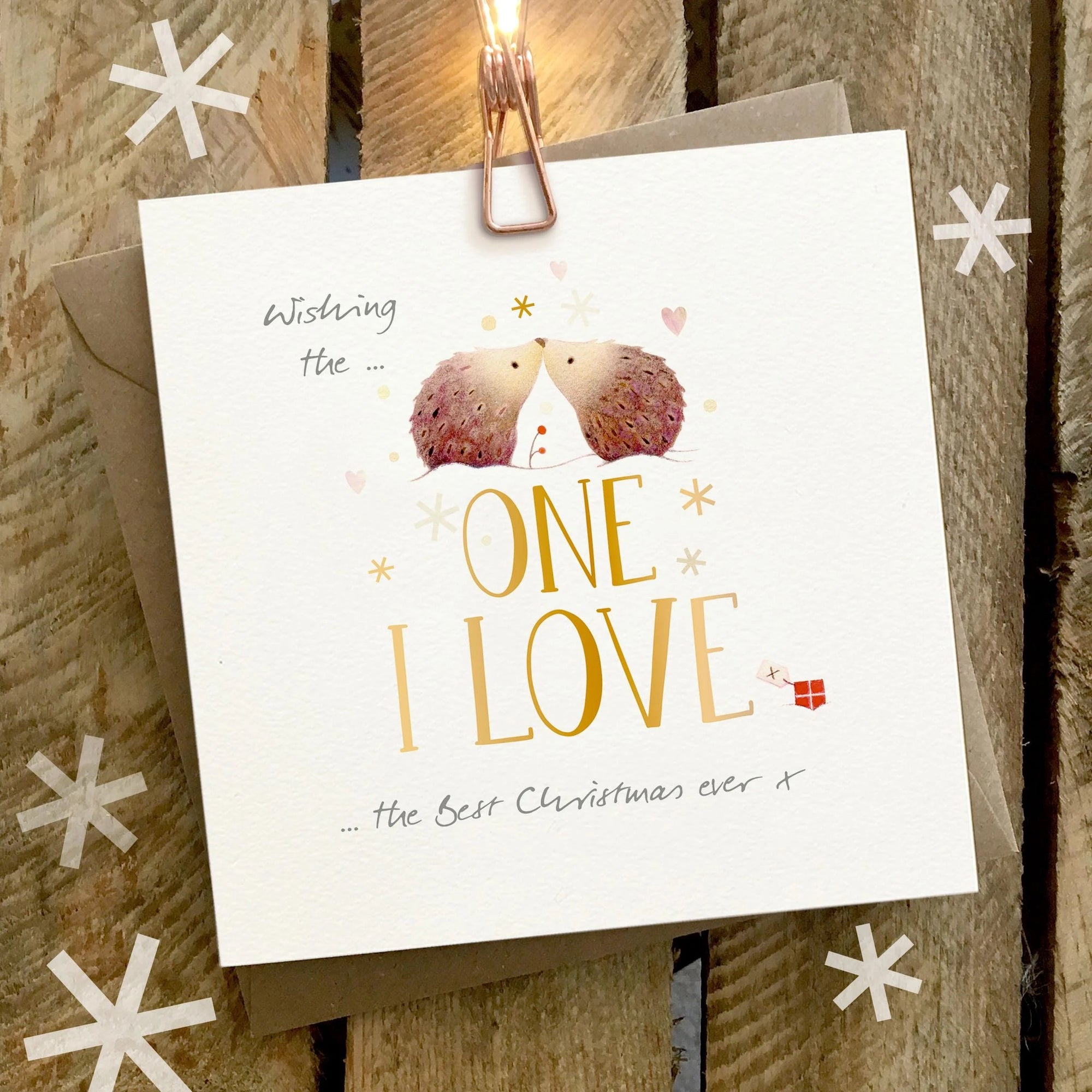 Ginger Betty - One I Love Best Christmas Ever (Hedgehogs) - Christmas Card