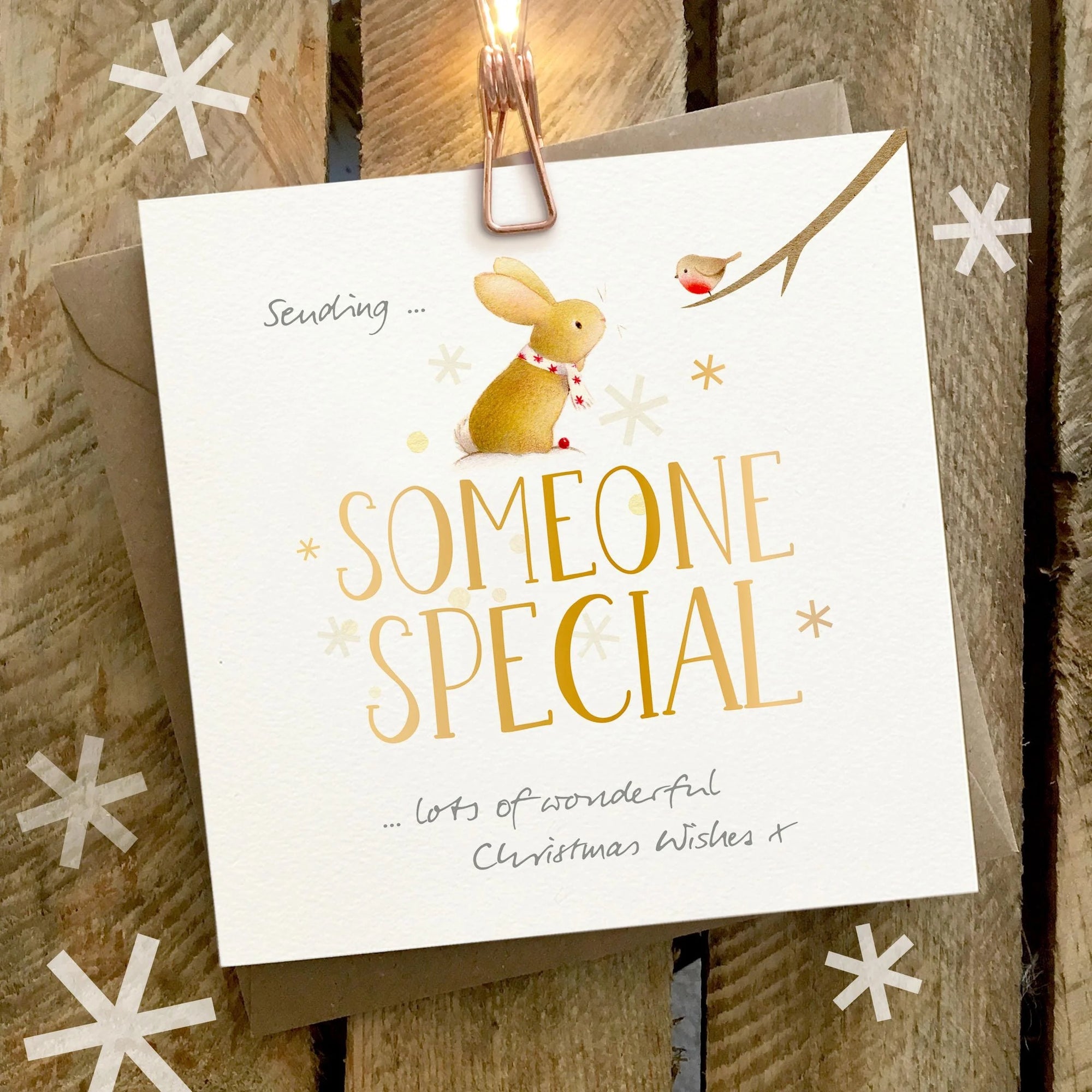 Ginger Betty - Someone Special Christmas Wishes (Rabbit & Robin) - Christmas Card