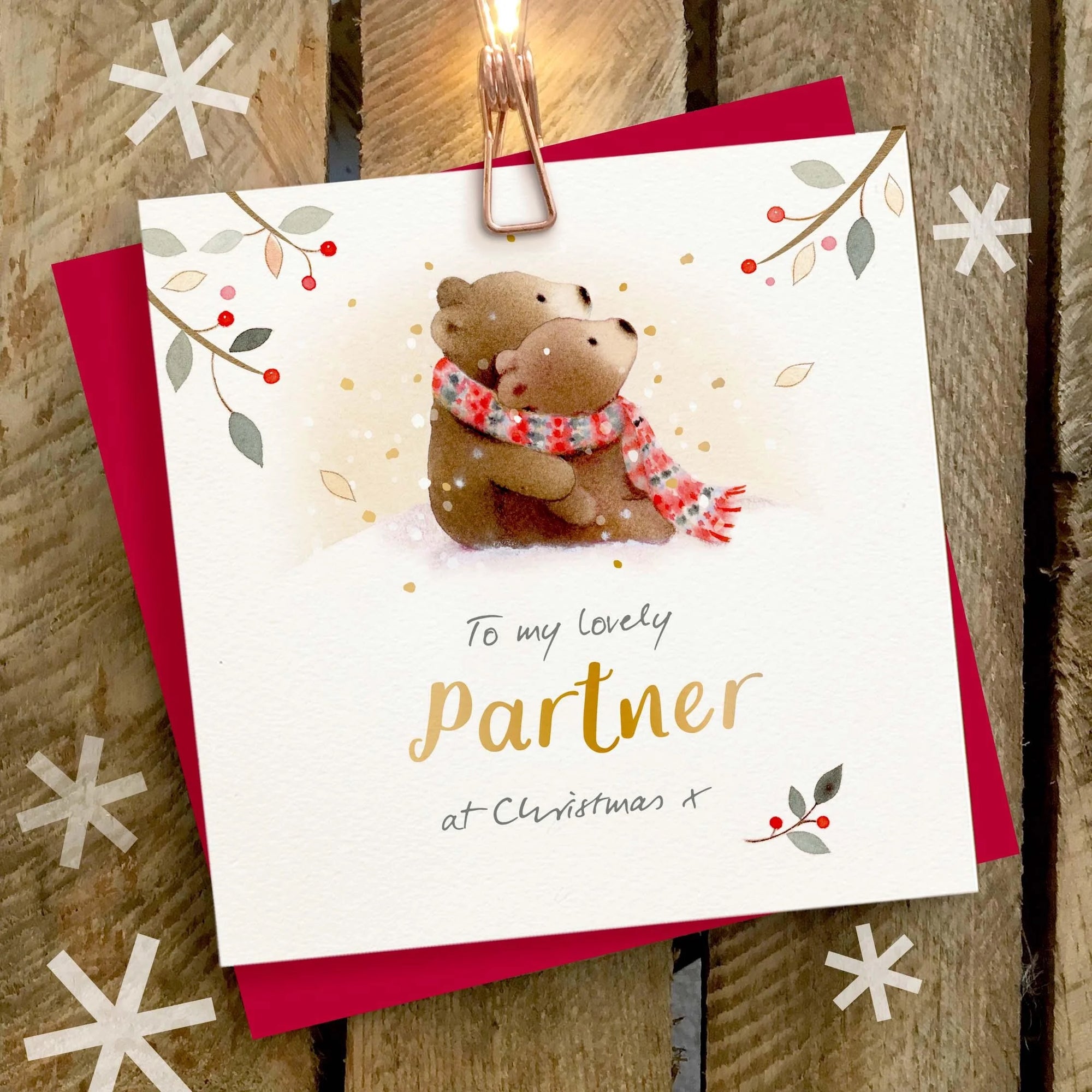 Ginger Betty - Lovely Partner (Two Bears) - Christmas Card