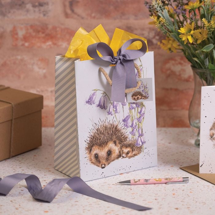 'Love and Hedgehugs' Hedgehog Medium Gift Bag - Wrendale Designs