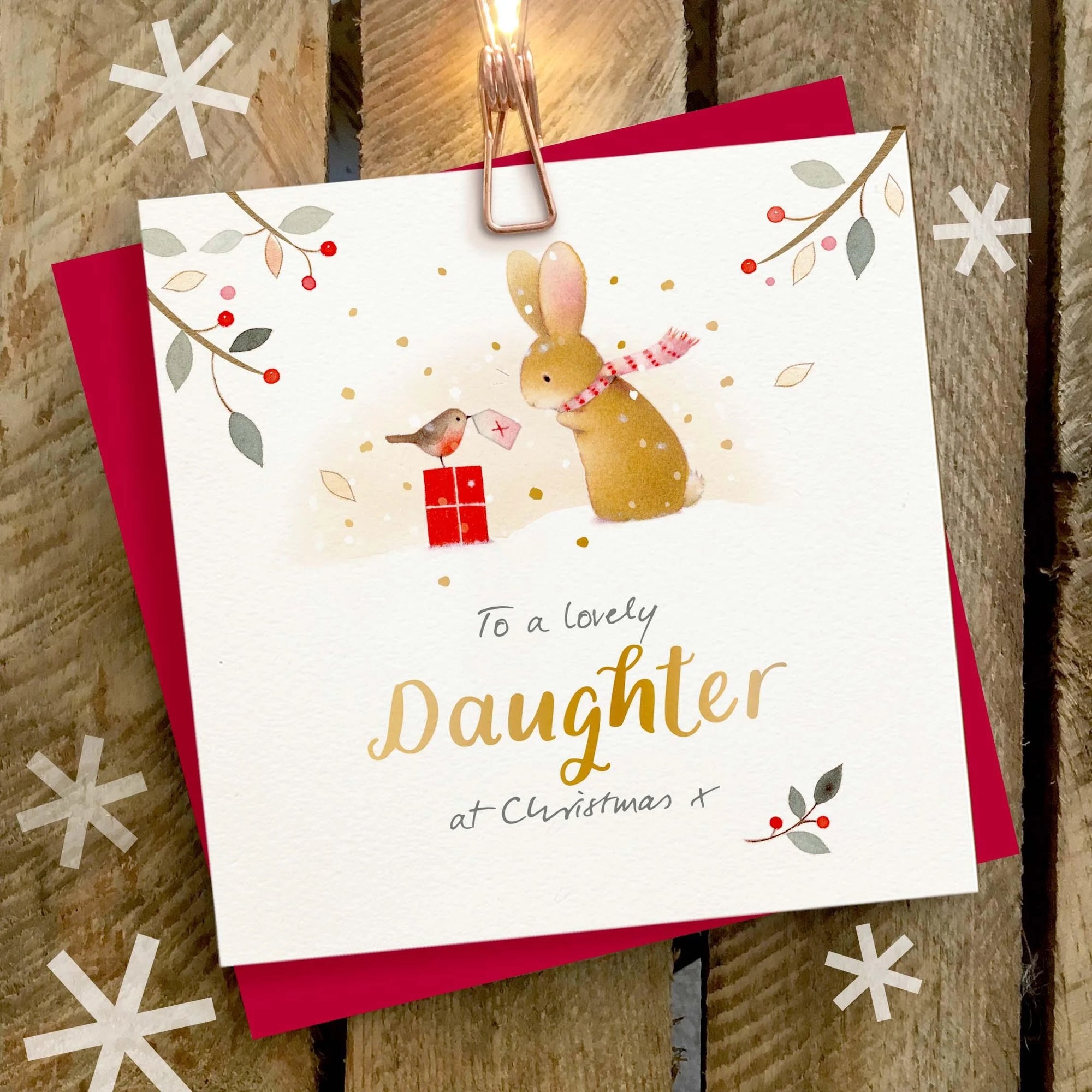 Ginger Betty - Lovely Daughter (Rabbit) - Christmas Card