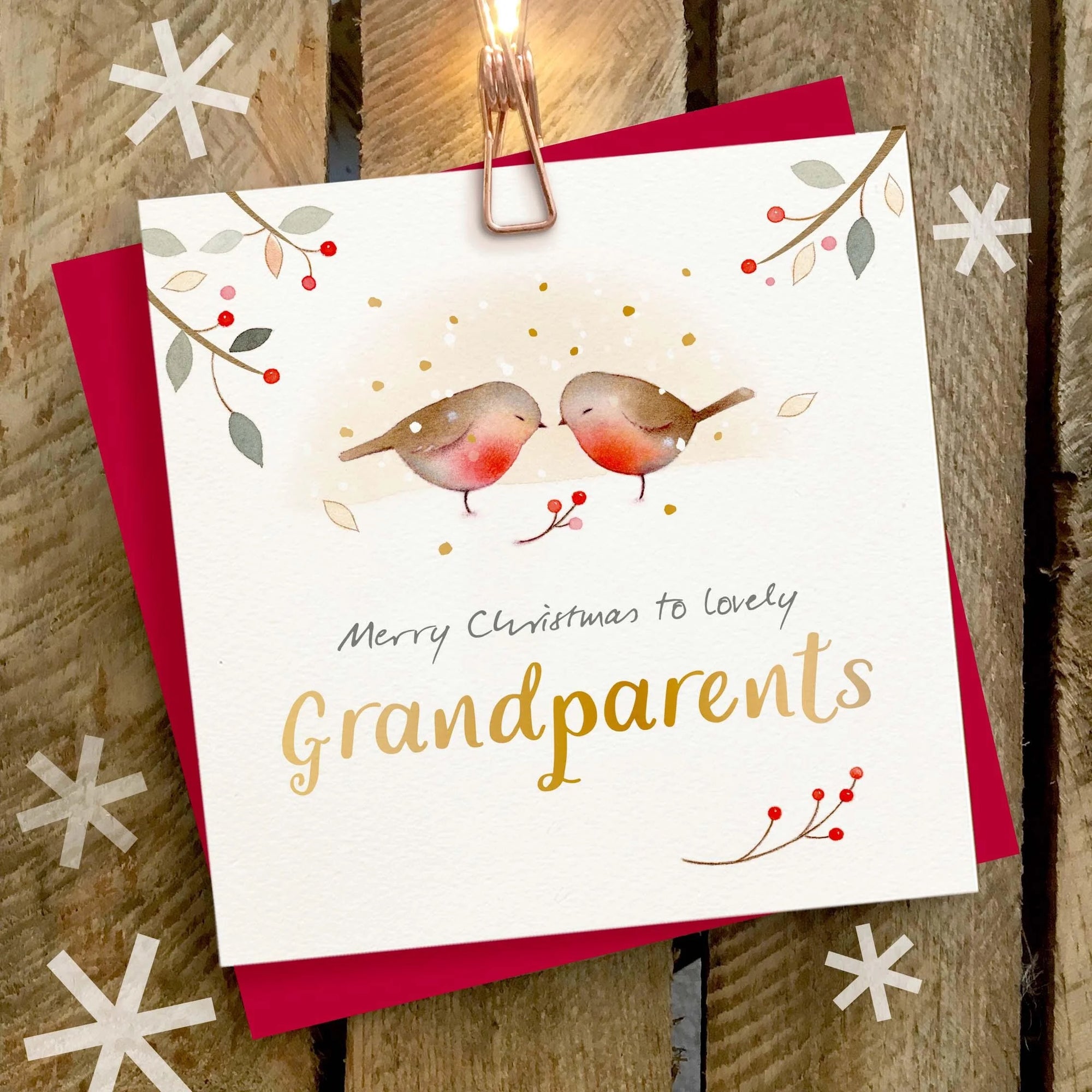 Ginger Betty - Lovely Grandparents (Robins) - Christmas Card
