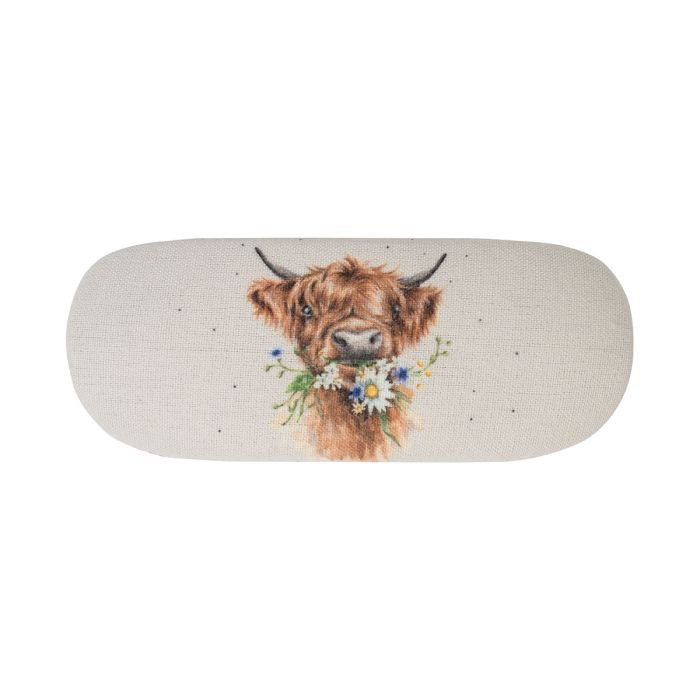 'Just for Moo' Highland Cow Glasses Case - Wrendale Designs