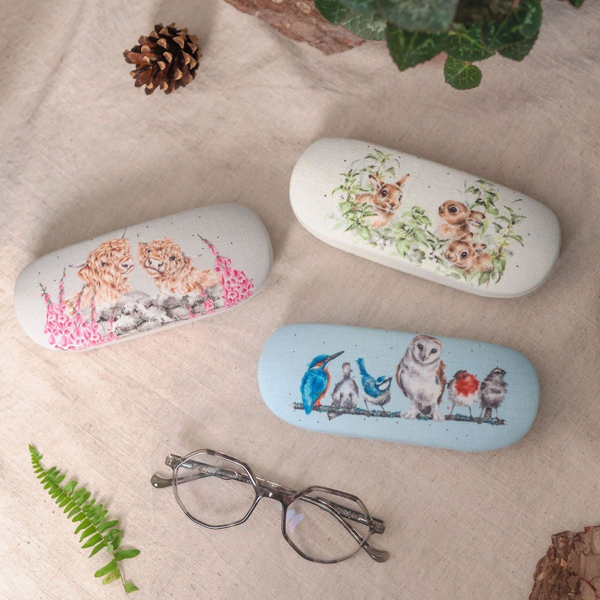 'Just for Moo' Highland Cow Glasses Case - Wrendale Designs