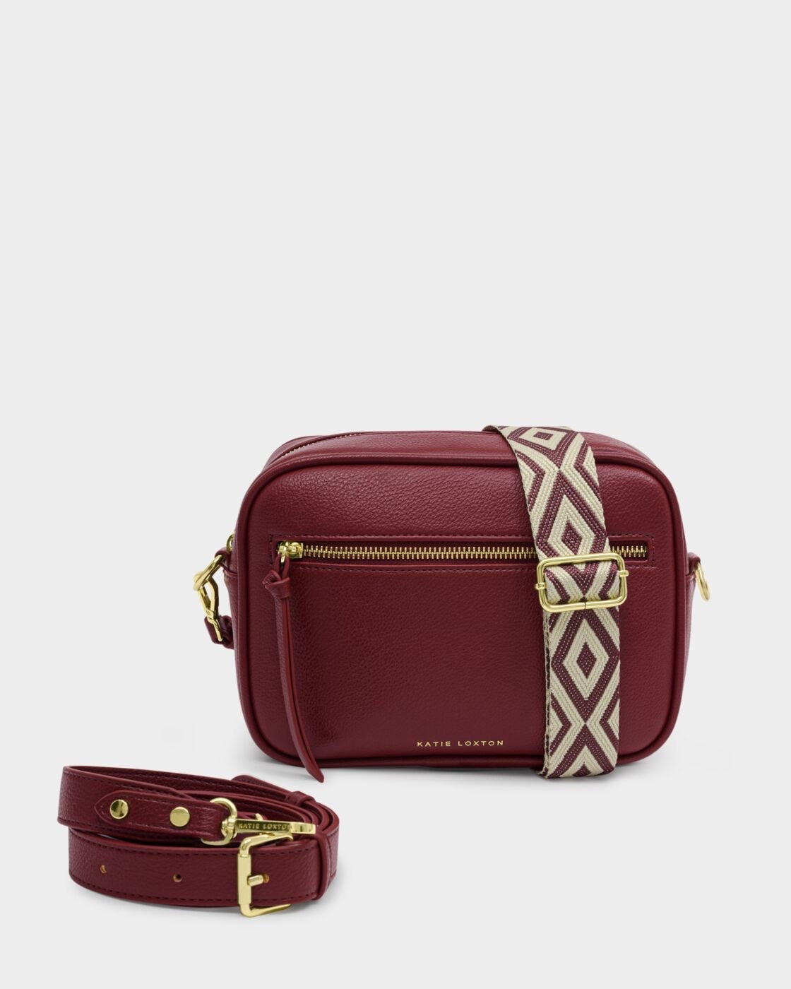 Katie Loxton Hallie Double Strap Crossbody Bag - Cherry