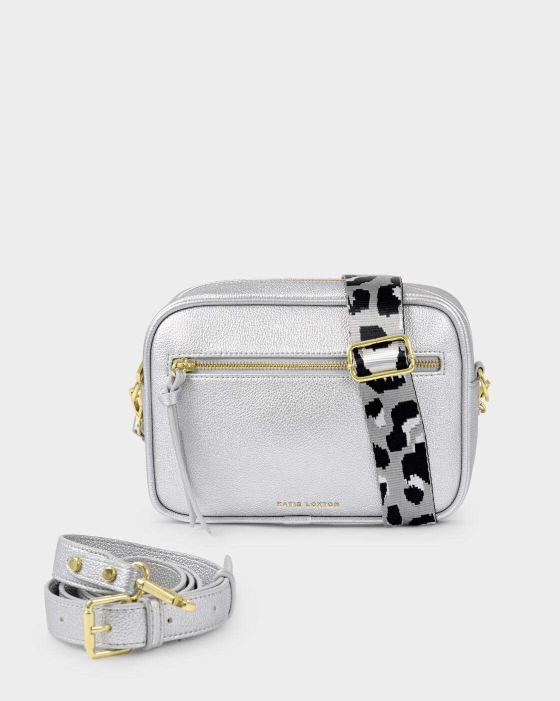 Katie Loxton Hallie Double Strap Crossbody Bag - Silver