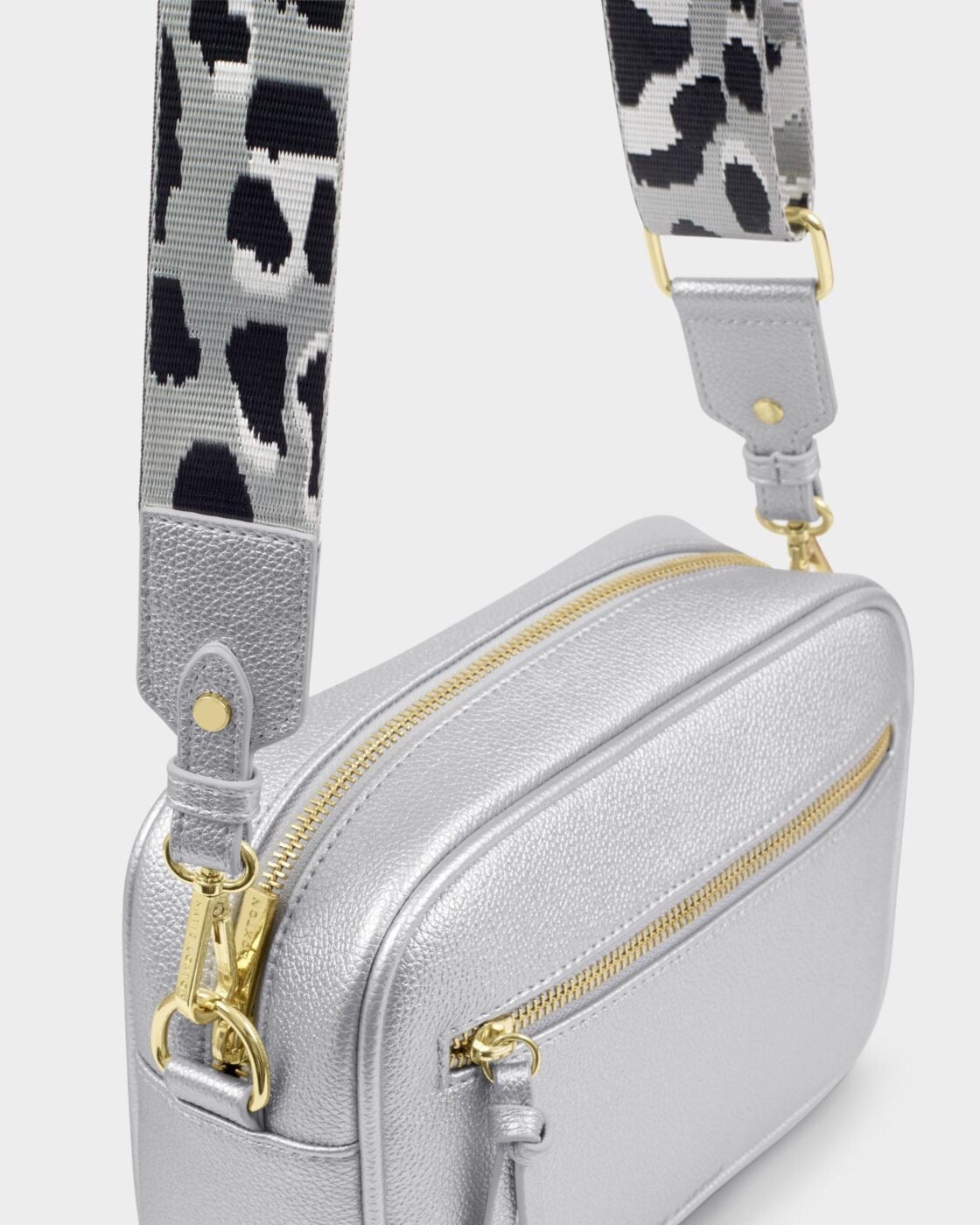 Katie Loxton Hallie Double Strap Crossbody Bag - Silver