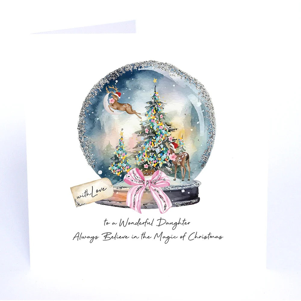 Five Dollar Shake - Wonderful Daughter Magic Of Christmas Reindeer Snowglobe - Christmas Card