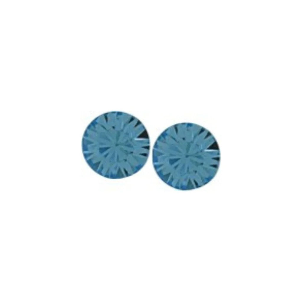 Byzantium 8mm Austrian Crystal Studs - Chatons - Light Sapphire Blue