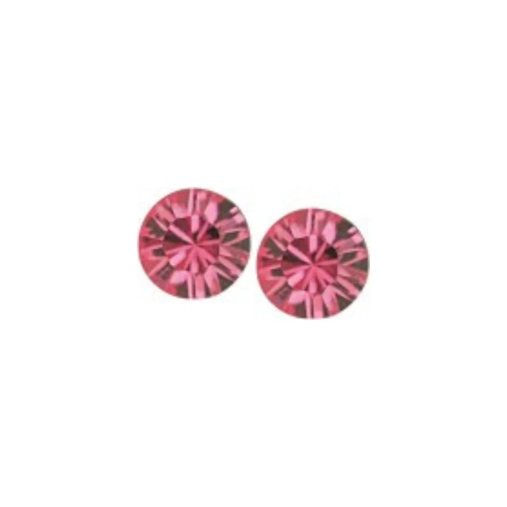 Byzantium 6mm Austrian Crystal Studs - Chatons - Rose Pink
