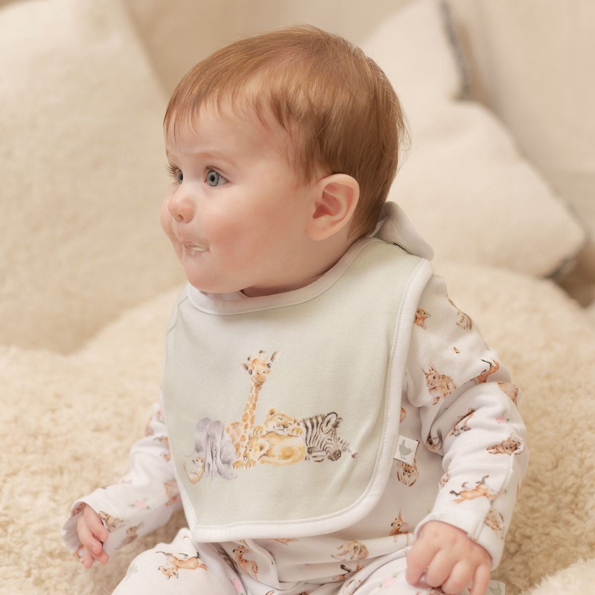 Little Savannah Safari Animals Bib Gift Set - The Little Wren by Wrendale Designs