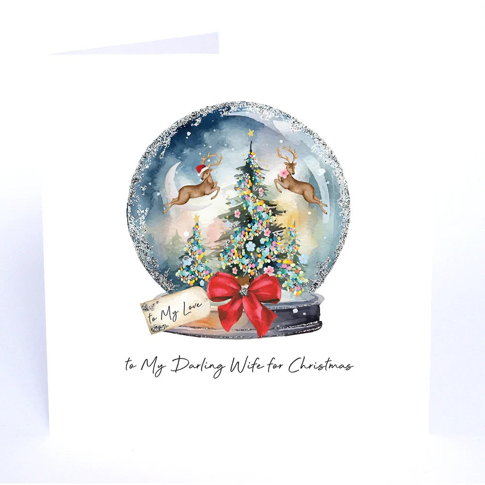 Five Dollar Shake - Darling Wife Reindeer Snowglobe - Christmas Card
