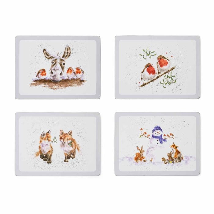 Wrendale Designs Extra Large Christmas Placemats - Set of 4