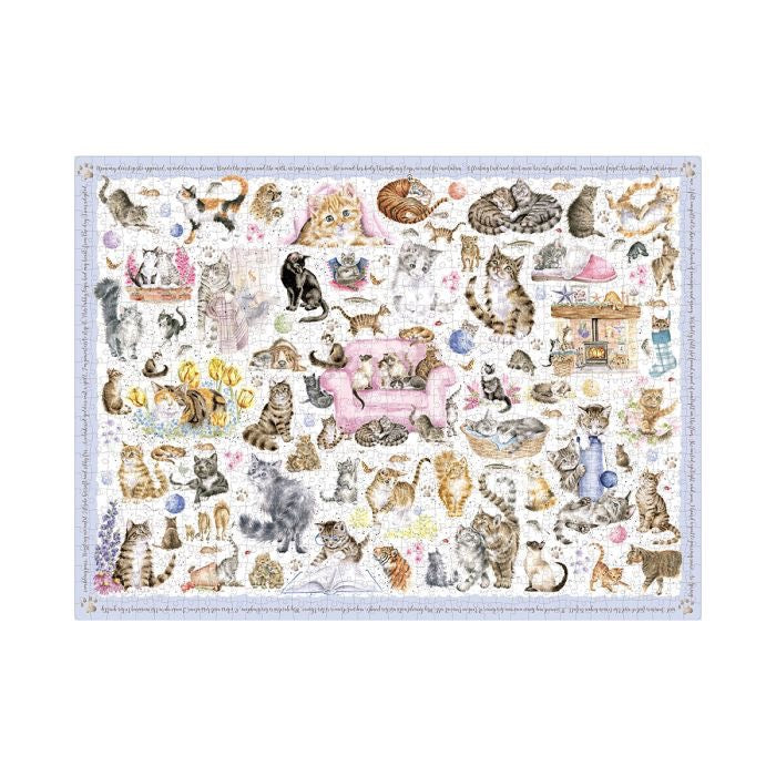Wrendale Designs Feline Friends Cat Puzzle - 1000 piece