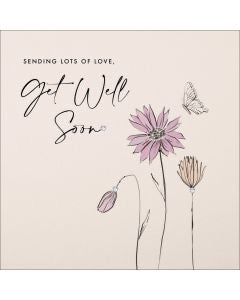 Get Well Soon Floral Card