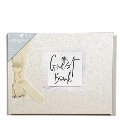 Kitted Out Guest Book/Memories Book - Silver Foil Text