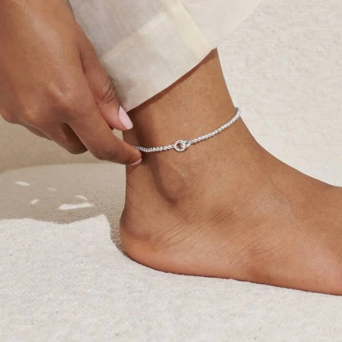 Joma Jewellery - Linked Circles Silver Stretch Anklet