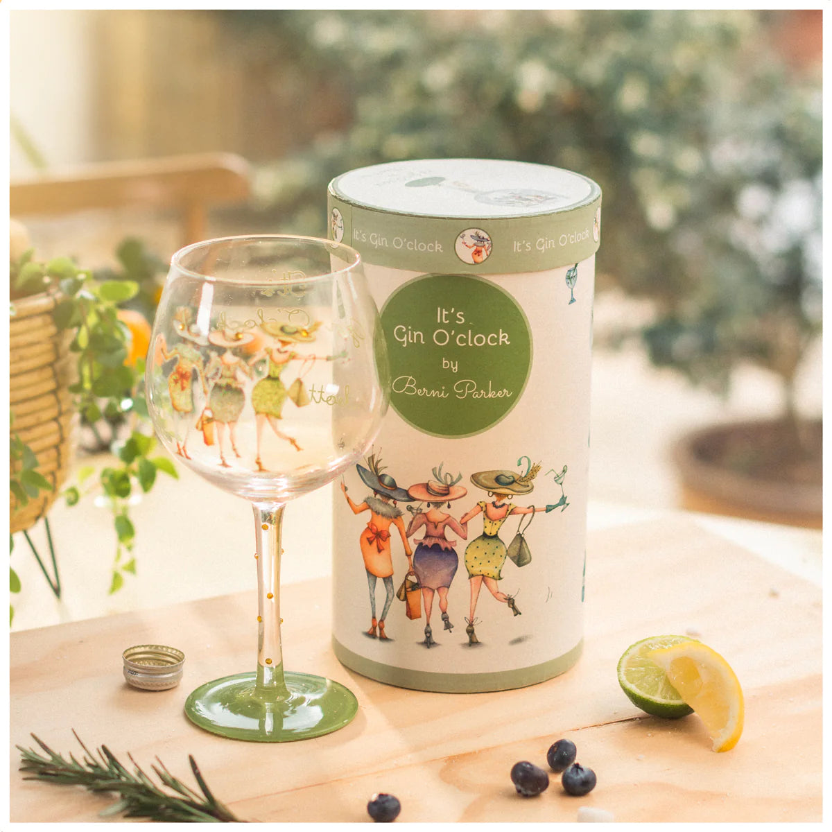 Berni Parker Gin Glass- It’s Gin O’Clock