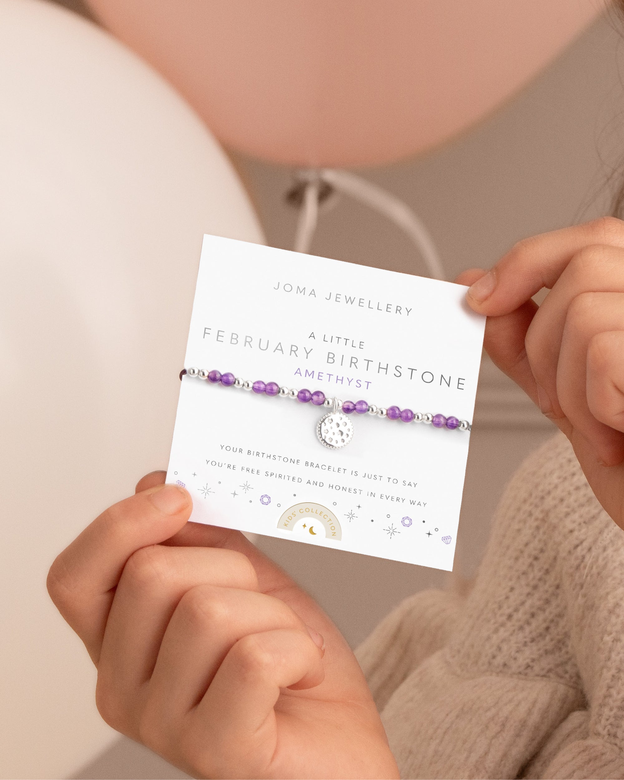 Joma Jewellery - Girls - A Little February Birthstone Bracelet - Amethyst