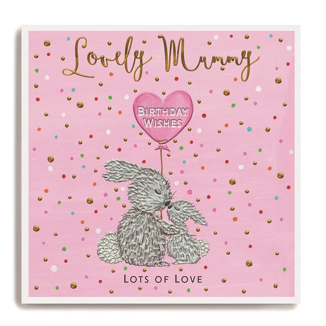 Janie Wilson - Lovely Mummy Birthday Rabbit Small Card