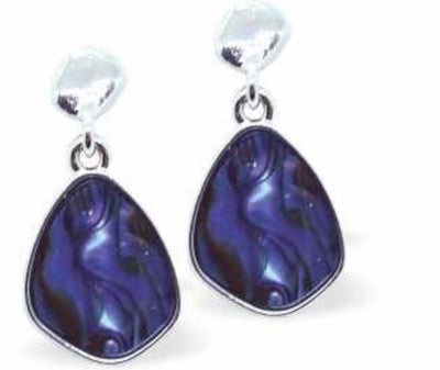 Byzantium Paua Shell  Earrings - Double Drop