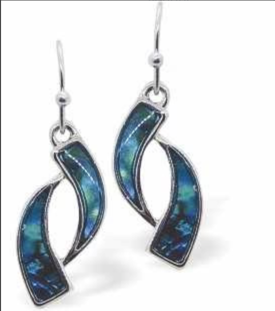 Byzantium Paua Shell Stud Earrings - Tusks Drop