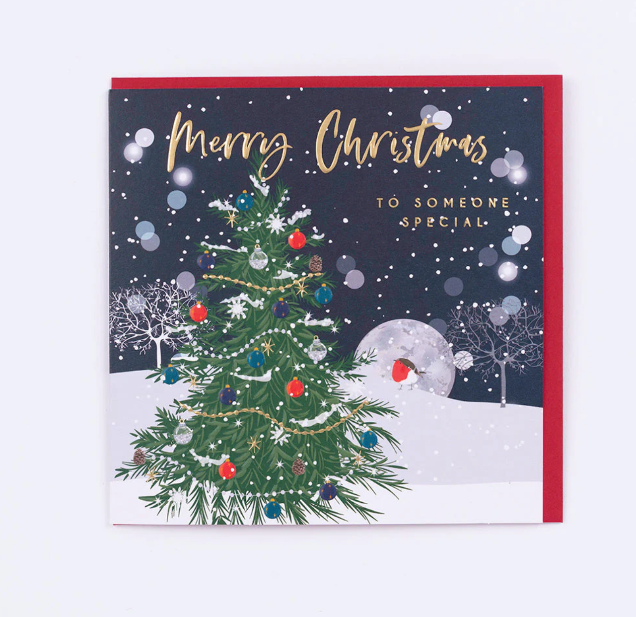 Belly Button To Someone Special Robin Christmas Card