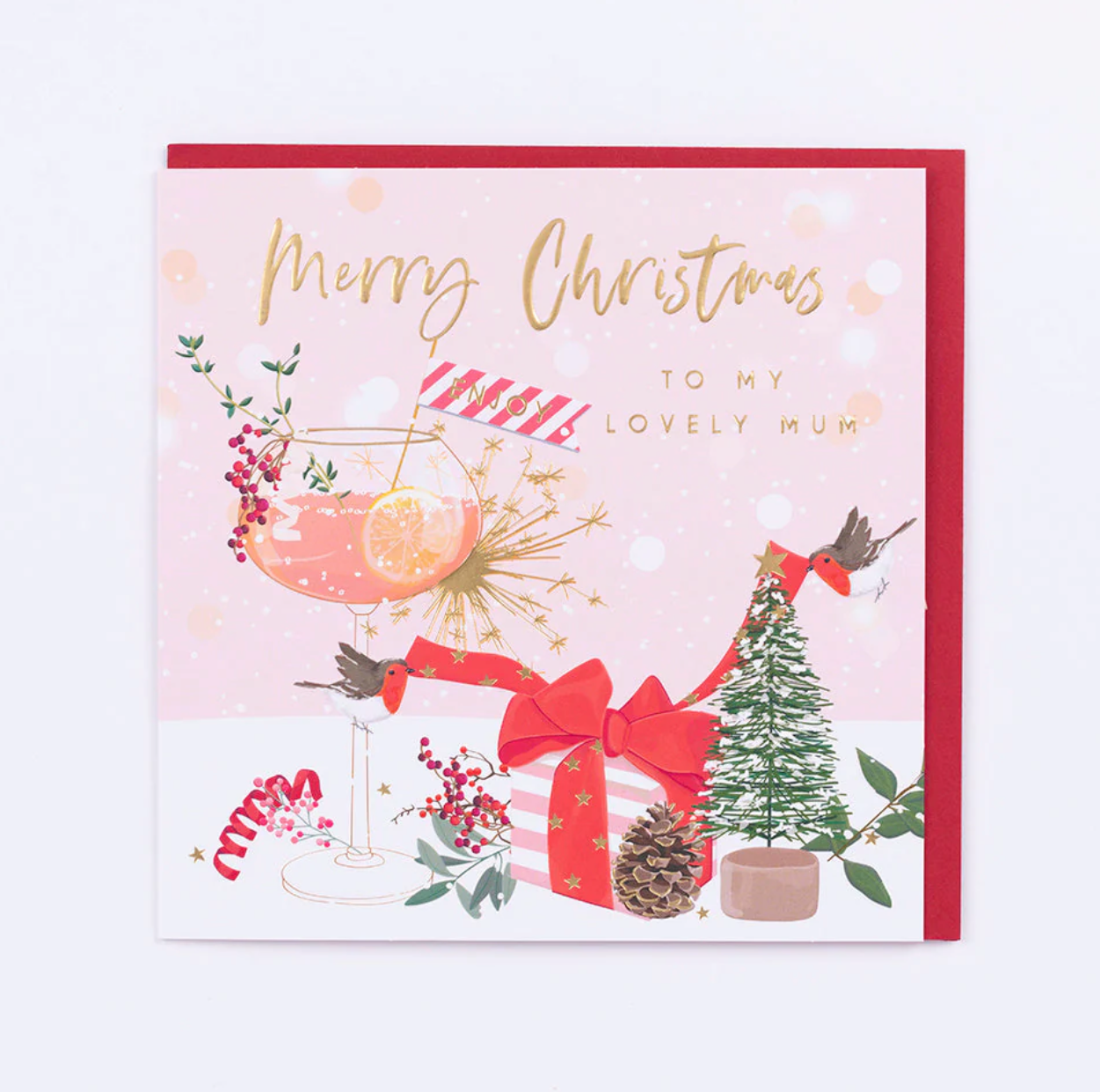 Belly Button Lovely Mum Christmas Card